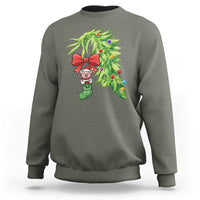 Funny Christmas Pig In Green Hand Naughty Sweatshirt Pet Lover Gift - Wonder Print Shop