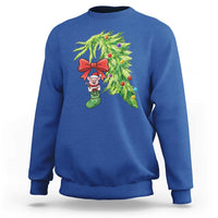 Funny Christmas Pig In Green Hand Naughty Sweatshirt Pet Lover Gift - Wonder Print Shop