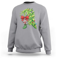 Funny Christmas Pig In Green Hand Naughty Sweatshirt Pet Lover Gift - Wonder Print Shop