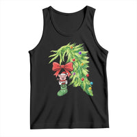 Funny Christmas Pig In Green Hand Naughty Tank Top Pet Lover Gift - Wonder Print Shop