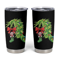 Funny Christmas Pig In Green Hand Naughty Tumbler Cup Pet Lover Gift - Wonder Print Shop