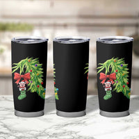 Funny Christmas Pig In Green Hand Naughty Tumbler Cup Pet Lover Gift - Wonder Print Shop