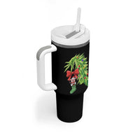 Funny Christmas Pig In Green Hand Naughty Tumbler With Handle Pet Lover Gift - Wonder Print Shop