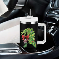 Funny Christmas Pig In Green Hand Naughty Tumbler With Handle Pet Lover Gift - Wonder Print Shop