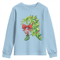 Funny Christmas Pig In Green Hand Naughty Youth Sweatshirt Pet Lover Gift - Wonder Print Shop