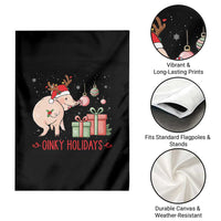Oinky Holidays Garden Flag Funny Christmas Pig Lover Gift - Wonder Print Shop