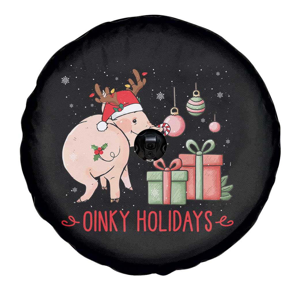 Oinky Holidays Spare Tire Cover Funny Christmas Pig Lover Gift - Wonder Print Shop