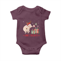 Oinky Holidays Baby Onesie Funny Christmas Pig Lover Gift - Wonder Print Shop