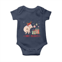 Oinky Holidays Baby Onesie Funny Christmas Pig Lover Gift - Wonder Print Shop