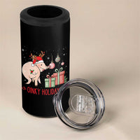Oinky Holidays 4 in 1 Can Cooler Tumbler Funny Christmas Pig Lover Gift - Wonder Print Shop