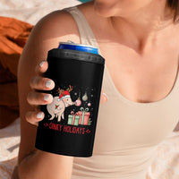 Oinky Holidays 4 in 1 Can Cooler Tumbler Funny Christmas Pig Lover Gift - Wonder Print Shop