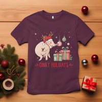 Oinky Holidays T Shirt Funny Christmas Pig Lover Gift - Wonder Print Shop