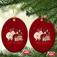 Oinky Holidays Ceramic Ornament Funny Christmas Pig Lover Gift - Wonder Print Shop
