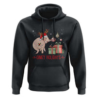 Oinky Holidays Hoodie Funny Christmas Pig Lover Gift - Wonder Print Shop