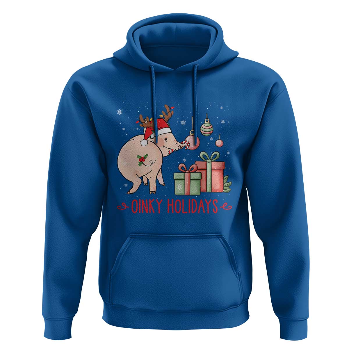 Oinky Holidays Hoodie Funny Christmas Pig Lover Gift - Wonder Print Shop