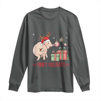 Oinky Holidays Long Sleeve Shirt Funny Christmas Pig Lover Gift - Wonder Print Shop