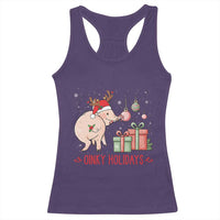 Oinky Holidays Racerback Tank Top Funny Christmas Pig Lover Gift - Wonder Print Shop