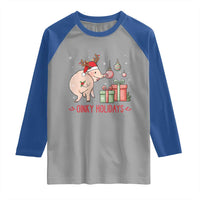 Oinky Holidays Raglan Shirt Funny Christmas Pig Lover Gift - Wonder Print Shop