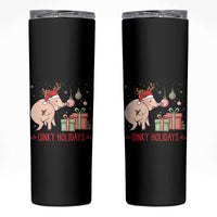 Oinky Holidays Skinny Tumbler Funny Christmas Pig Lover Gift - Wonder Print Shop
