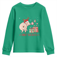 Oinky Holidays Youth Sweatshirt Funny Christmas Pig Lover Gift - Wonder Print Shop
