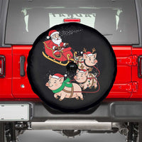 Santa Pig Sleigh Crew Spare Tire Cover Funny Christmas Pig Lover Gift - Wonder Print Shop