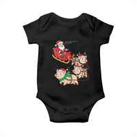 Santa Pig Sleigh Crew Baby Onesie Funny Christmas Pig Lover Gift - Wonder Print Shop