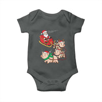 Santa Pig Sleigh Crew Baby Onesie Funny Christmas Pig Lover Gift - Wonder Print Shop
