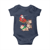 Santa Pig Sleigh Crew Baby Onesie Funny Christmas Pig Lover Gift - Wonder Print Shop