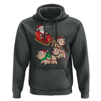 Santa Pig Sleigh Crew Hoodie Funny Christmas Pig Lover Gift - Wonder Print Shop