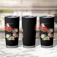 Santa Pig Sleigh Crew Tumbler Cup Funny Christmas Pig Lover Gift - Wonder Print Shop