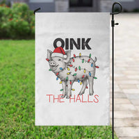 Oink The Halls Garden Flag Funny Christmas Pig Lover Gift - Wonder Print Shop