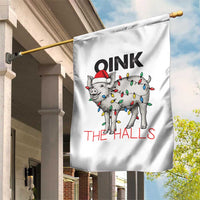 Oink The Halls Garden Flag Funny Christmas Pig Lover Gift - Wonder Print Shop