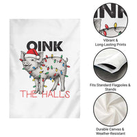 Oink The Halls Garden Flag Funny Christmas Pig Lover Gift - Wonder Print Shop