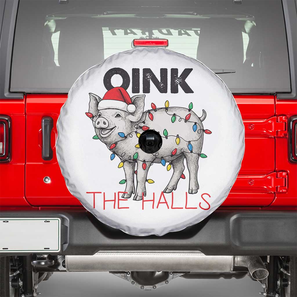 Oink The Halls Spare Tire Cover Funny Christmas Pig Lover Gift - Wonder Print Shop