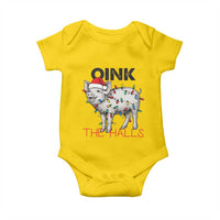 Oink The Halls Baby Onesie Funny Christmas Pig Lover Gift - Wonder Print Shop