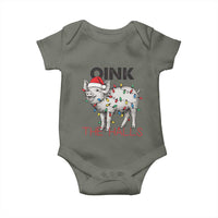 Oink The Halls Baby Onesie Funny Christmas Pig Lover Gift - Wonder Print Shop