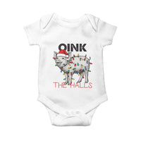 Oink The Halls Baby Onesie Funny Christmas Pig Lover Gift - Wonder Print Shop