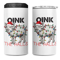 Oink The Halls 4 in 1 Can Cooler Tumbler Funny Christmas Pig Lover Gift - Wonder Print Shop