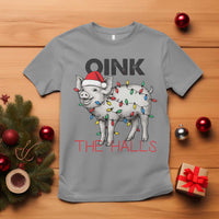 Oink The Halls T Shirt Funny Christmas Pig Lover Gift - Wonder Print Shop