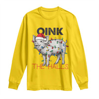 Oink The Halls Long Sleeve Shirt Funny Christmas Pig Lover Gift - Wonder Print Shop