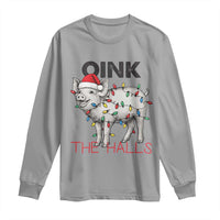 Oink The Halls Long Sleeve Shirt Funny Christmas Pig Lover Gift - Wonder Print Shop