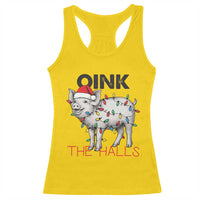 Oink The Halls Racerback Tank Top Funny Christmas Pig Lover Gift - Wonder Print Shop