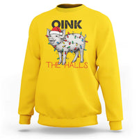 Oink The Halls Sweatshirt Funny Christmas Pig Lover Gift - Wonder Print Shop