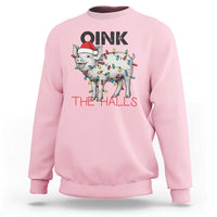 Oink The Halls Sweatshirt Funny Christmas Pig Lover Gift - Wonder Print Shop
