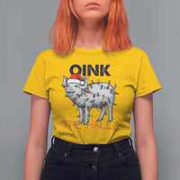 Oink The Halls T Shirt For Women Funny Christmas Pig Lover Gift - Wonder Print Shop