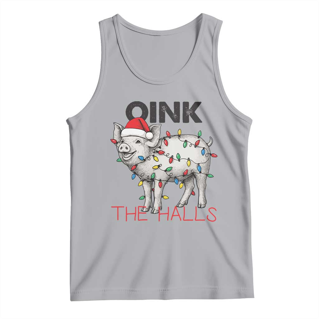 Oink The Halls Tank Top Funny Christmas Pig Lover Gift - Wonder Print Shop