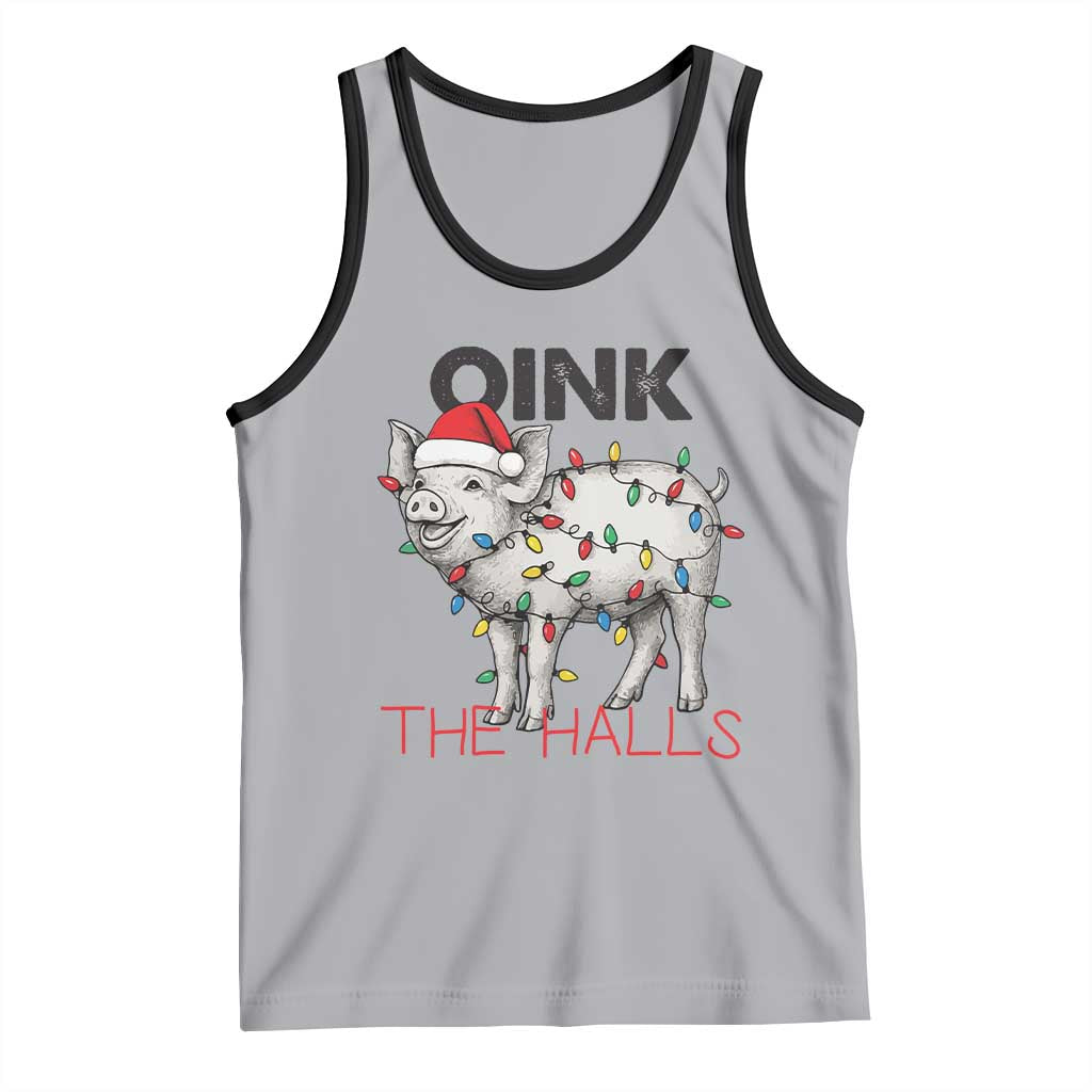 Oink The Halls Tank Top Funny Christmas Pig Lover Gift - Wonder Print Shop