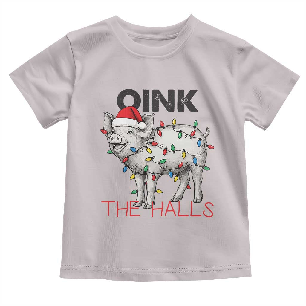 Oink The Halls Toddler T Shirt Funny Christmas Pig Lover Gift - Wonder Print Shop