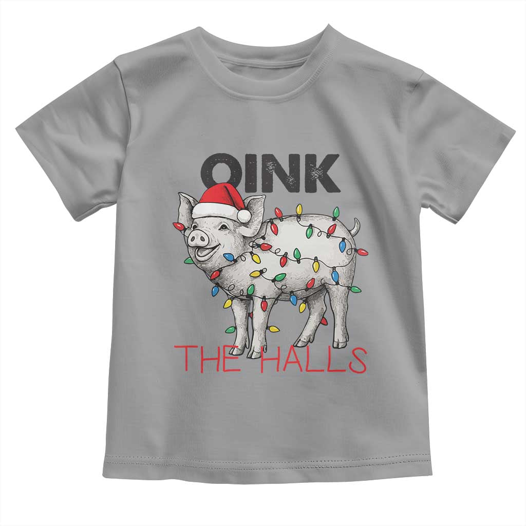 Oink The Halls Toddler T Shirt Funny Christmas Pig Lover Gift - Wonder Print Shop