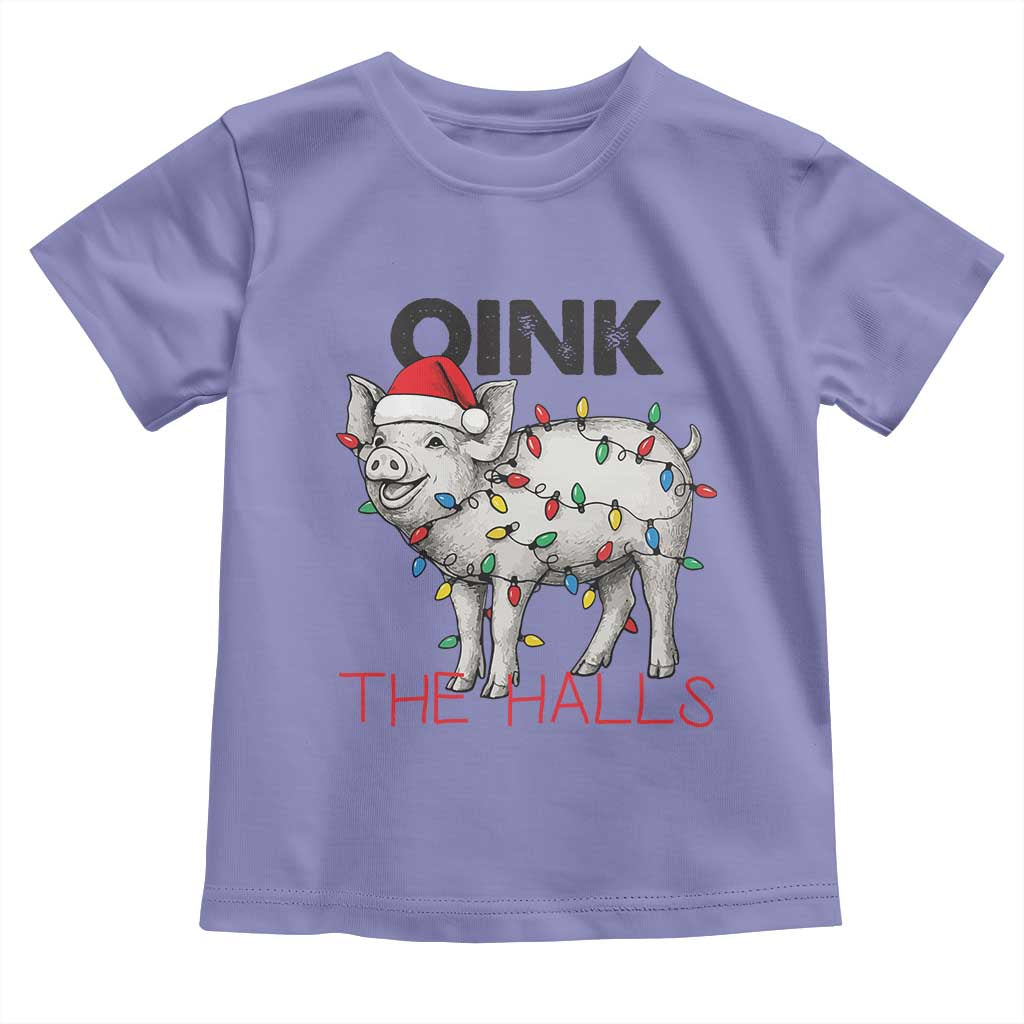 Oink The Halls Toddler T Shirt Funny Christmas Pig Lover Gift - Wonder Print Shop